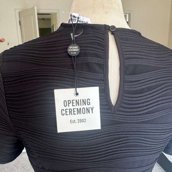 NWT Opening Ceremony “Wave” Dress Black size L - Picture 7 of 7